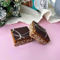 lazy day salted caramel crispies vegan