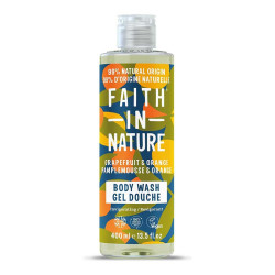 gel douche faith in nature pamplemousse orange 400ml