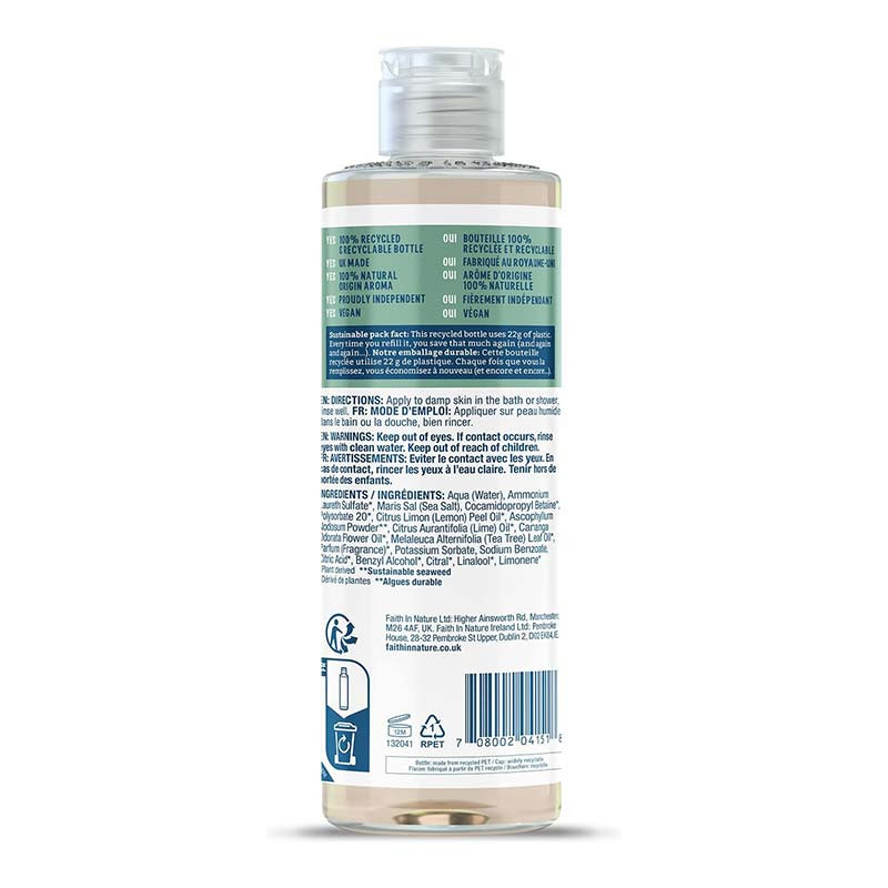 gel douche faith in nature algues agrumes 400ml