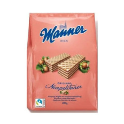 gaufrettes napolitaines cacao noisettes manner 400g