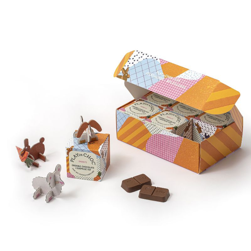 playin choc coffret lapin - 6 jouets et 2 chocolats