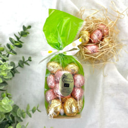 melange petits oeufs praline et framboise façon chocolat 140g