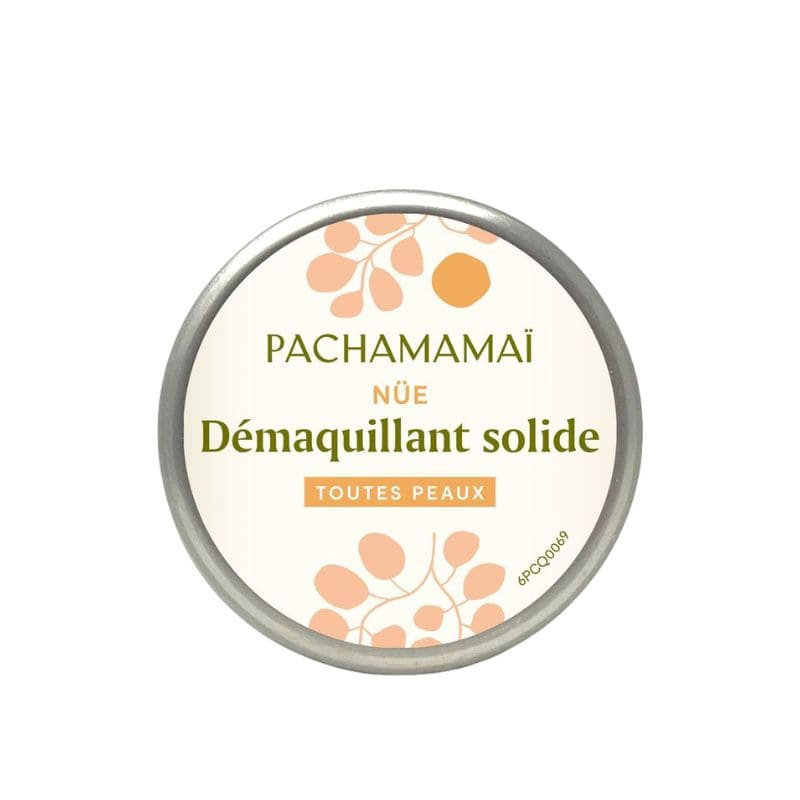 démaquillant solide nue pachamamai boite metal 30ml