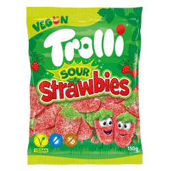 bonbons sour strawbies trolli 150g