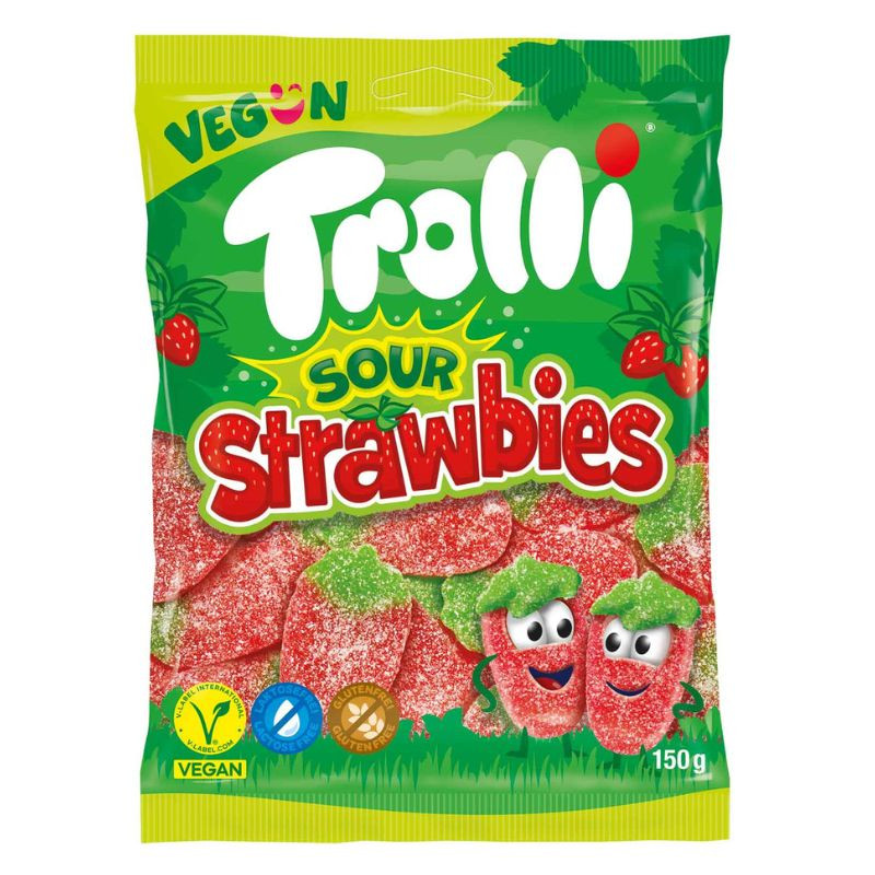 bonbons sour strawbies trolli 150g