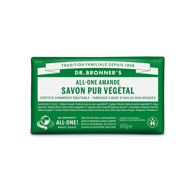 savon solide amande dr bronner