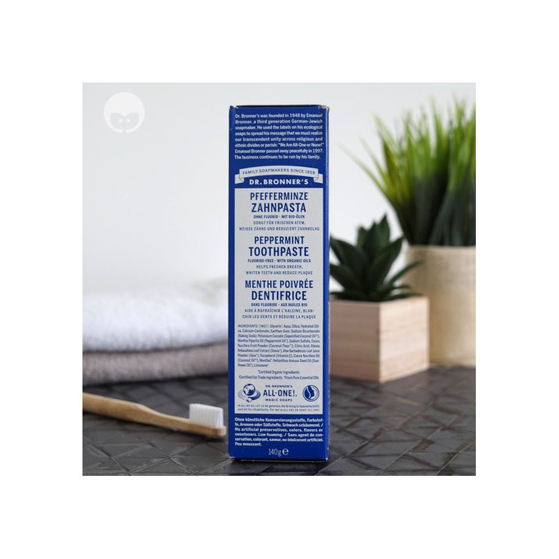 dr bronner - dentifrice menthe poivrée