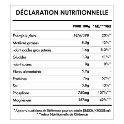 Super green protein Iswari - declaration nutritionnelle