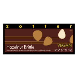 chocolat noir fourré praliné noisette hazelnut brittle zotter