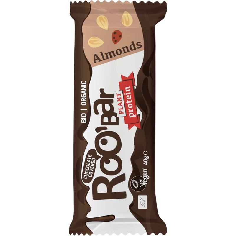 barre protéinée amande enrobée chocolat Roo'Bar