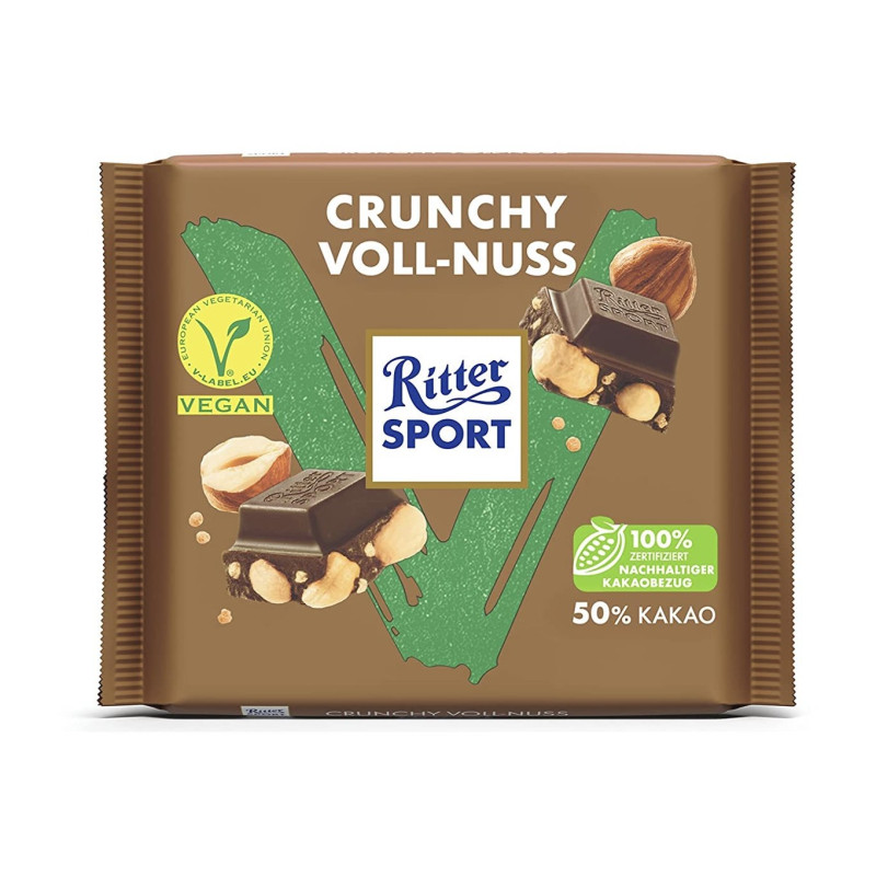 tablette ritter sport crunchy noisette 100g