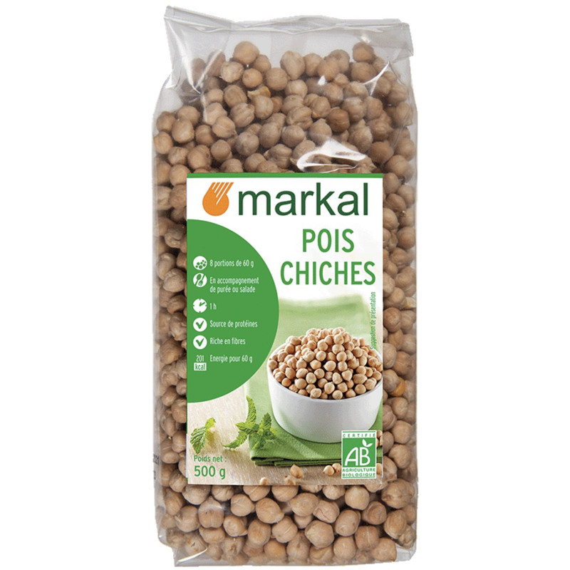 Pois Chiches bio MARKAL 500g