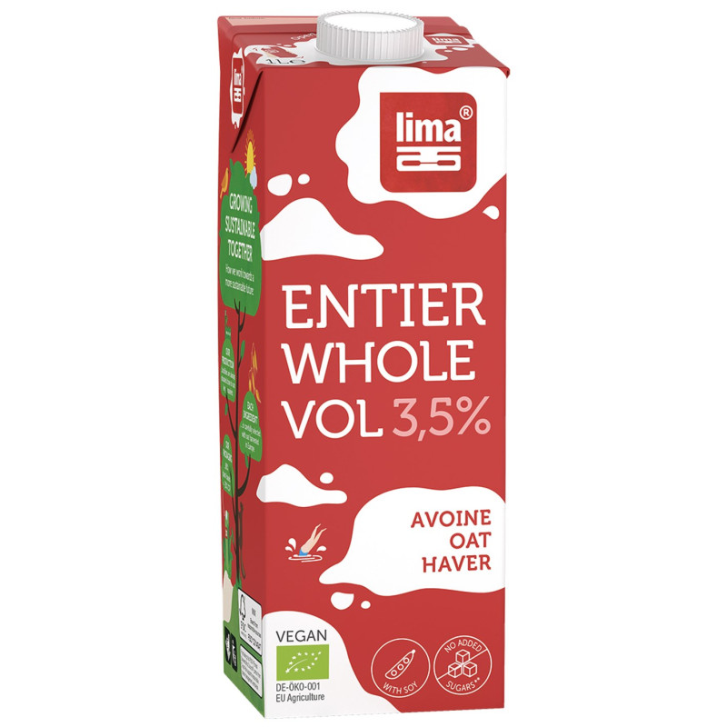 boisson avoine soja entiere lima 1L