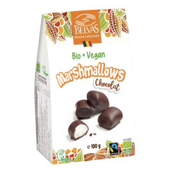 Marshmallows vegan chocolat noir Belvas