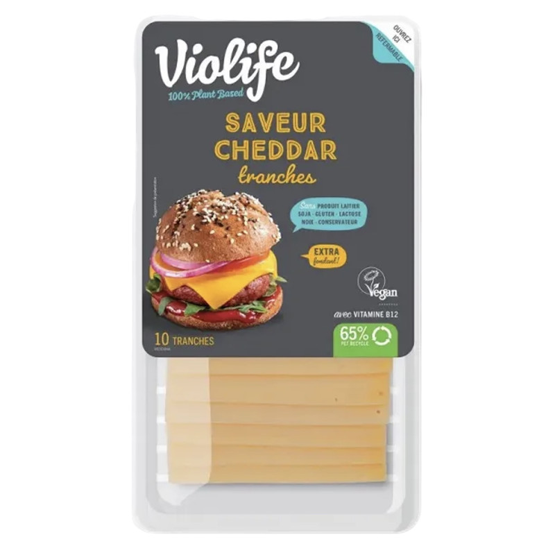 Violife cheddar tranches 200g