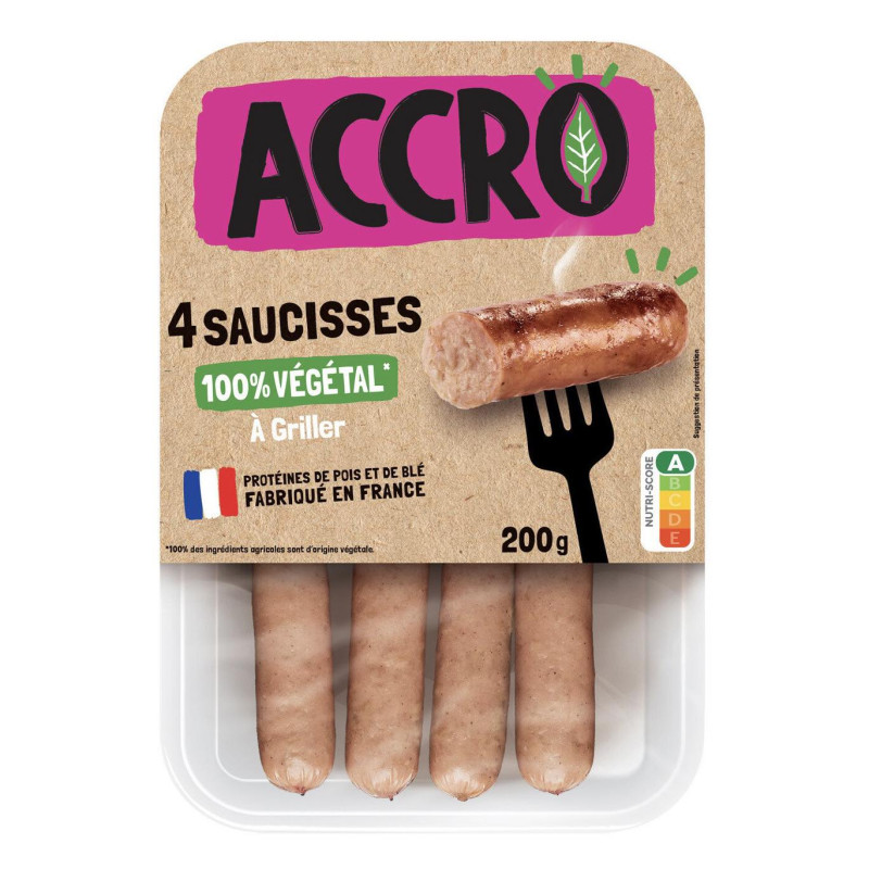 saucisses végétales accro 200g