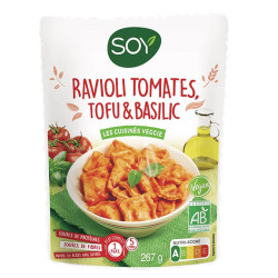 ravioli tomates tofu basilic Soy