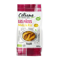 pâtes fusilli sans gluten riz maïs céliane gluten free