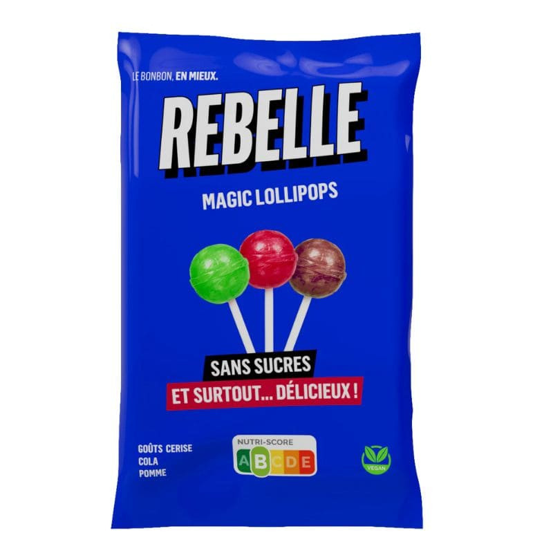 sucettes sans sucres rebelle 48g