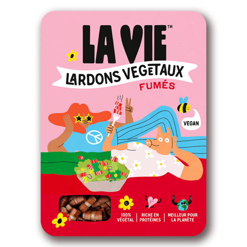 lardons vegetaux fumés La Vie