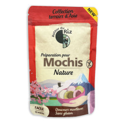 préparation pour mochis nature autour du riz bio