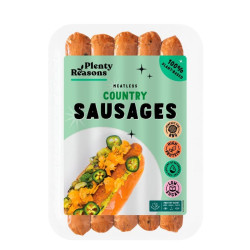 meatless country sausages plenty reasons 250g
