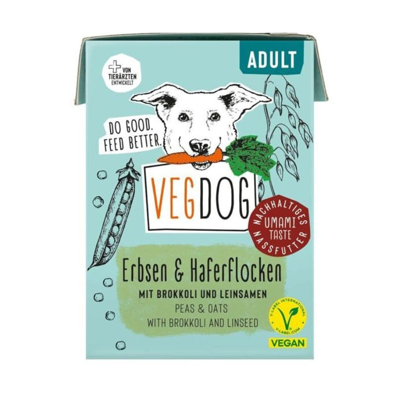 pate pour chien vegdog pois avoine 200g