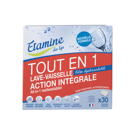 tablettes lave vaisselle tout en 1 etamine du lys