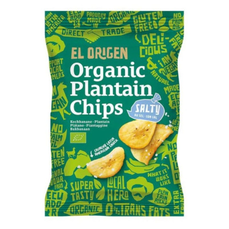 chips banane plantain salees el origen 80g