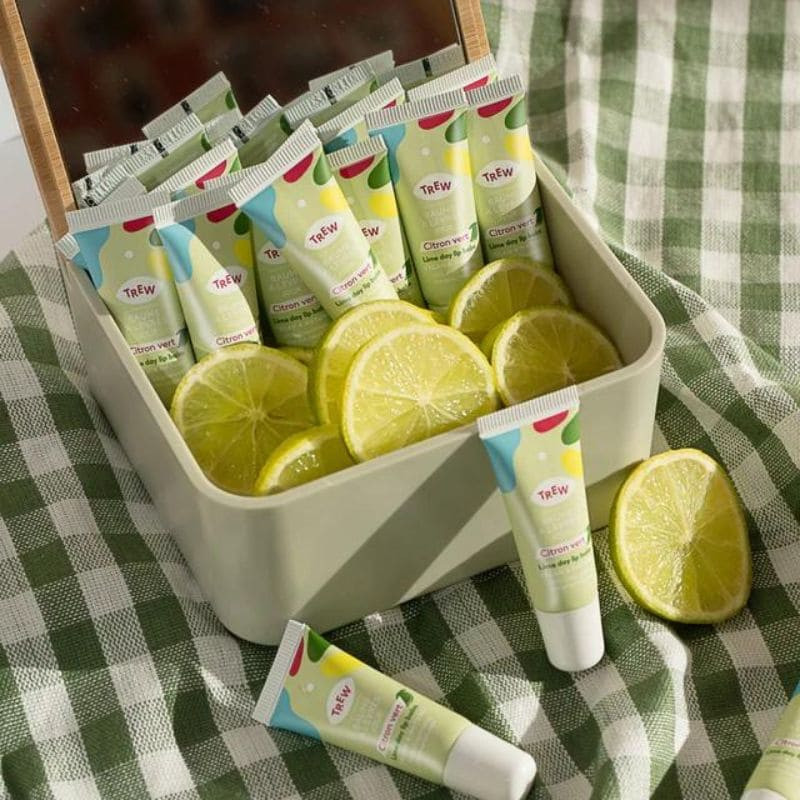trew cosmetics baume a levres citron vert