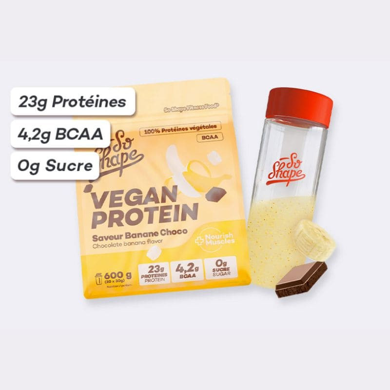 so shape proteine vegan banane choco