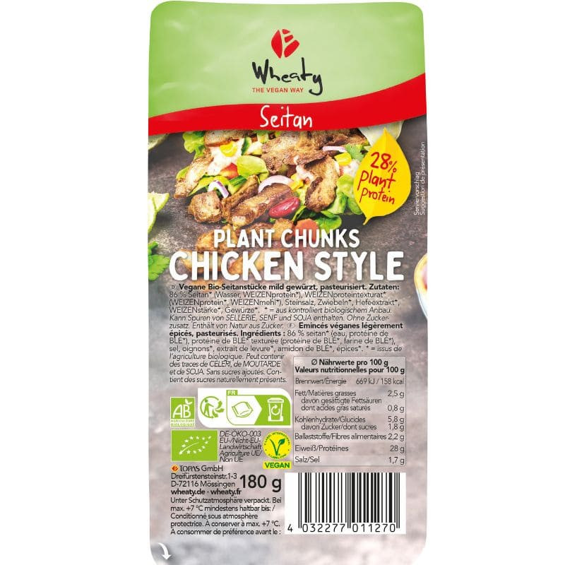 chunks chicken style vegan wheaty