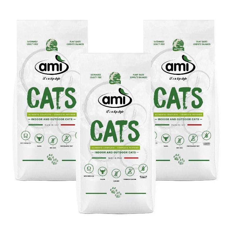 lot croquettes pour chat amicat 3x1,5kg