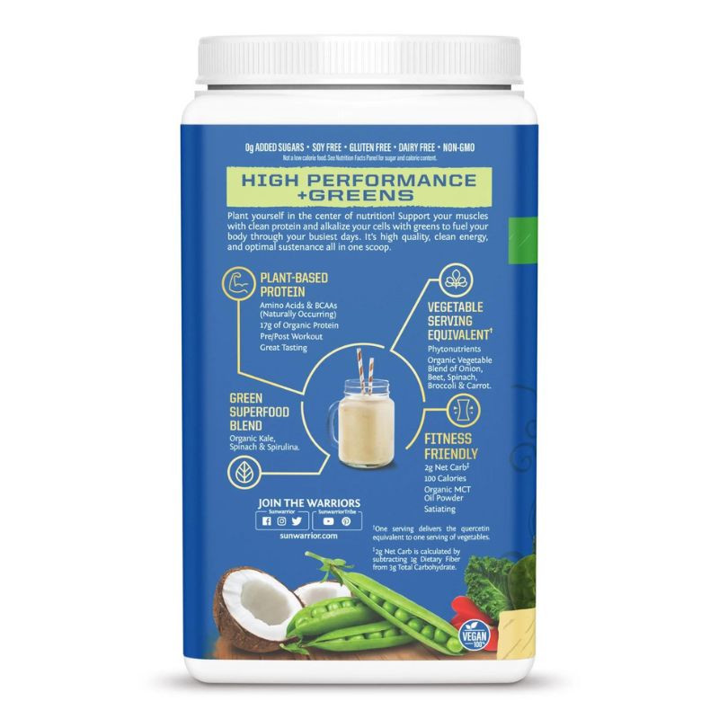sunwarrior protein + greens warrior blend vanille