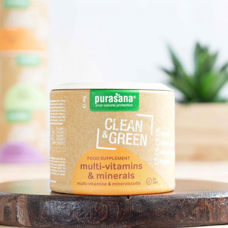 multivitamines clean & green purasana multivitamines clean & green purasana