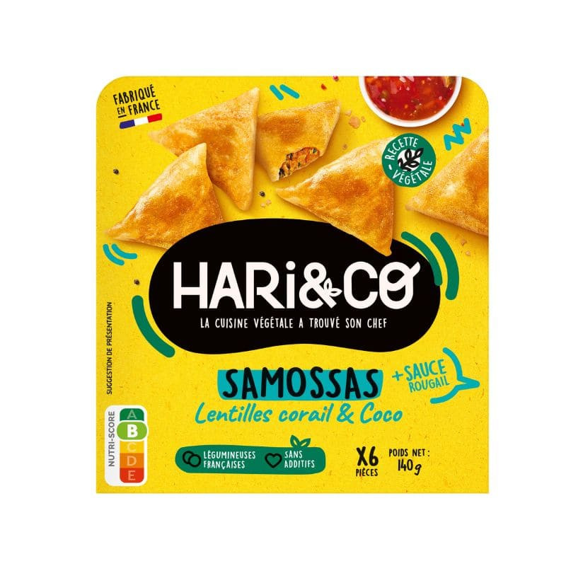 samossas lentilles corail coco et sauce rougail hari and co