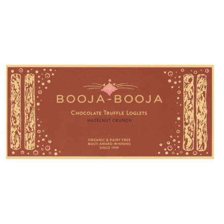 chocolate truffle loglets hazelnut crunch booja booja 115g