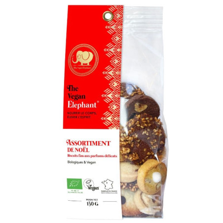 assortiment biscuits de noel the vegan elephant 150g