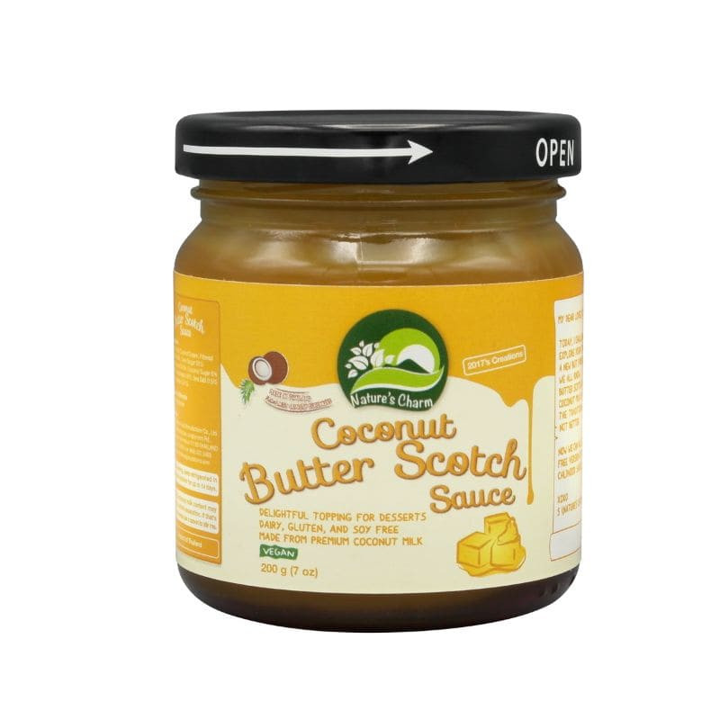sauce butterscotch noix de coco nature's charm 200g