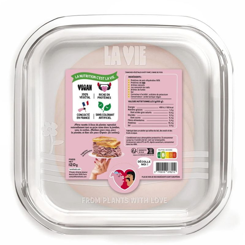 Jambon végétal fumé La Vie