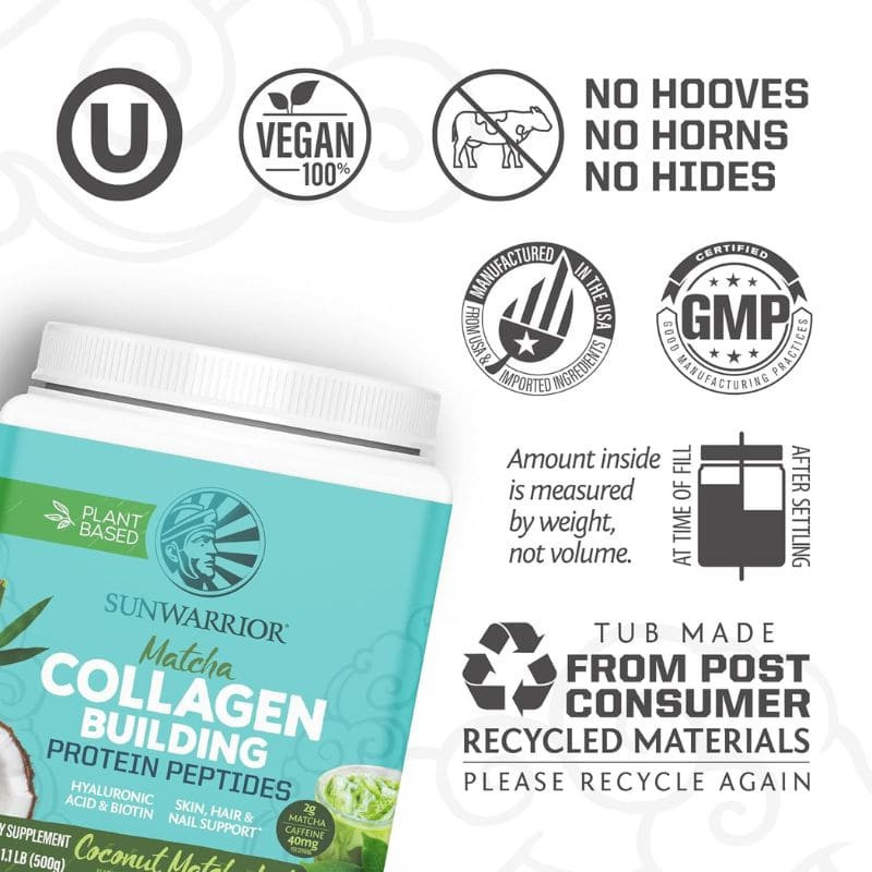collagen building matcha latte coconut sunwarrior