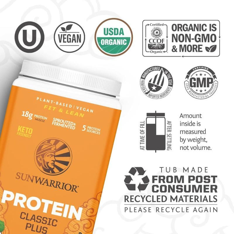 sunwarrior proteines classic plus vanille