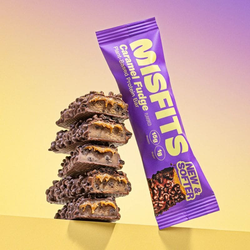 protein bar misfits caramel fudge