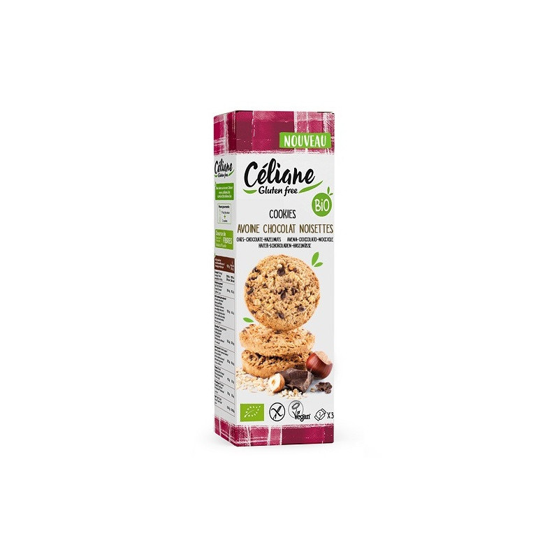 cookie avoine chocolat noisette celiane