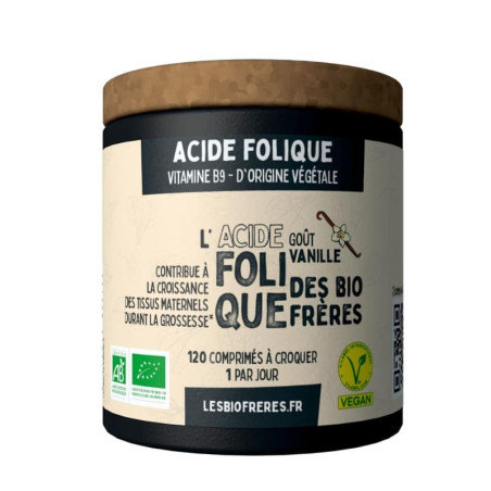 acide folique vanille les bio frères vitamine B9 - 120 comprimés