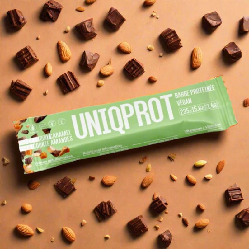 uniqprot barre proteinee caramel cookie amandes