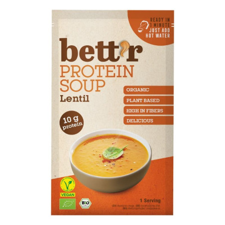 soupe proteinee bio lentilles rouges bettr 30g