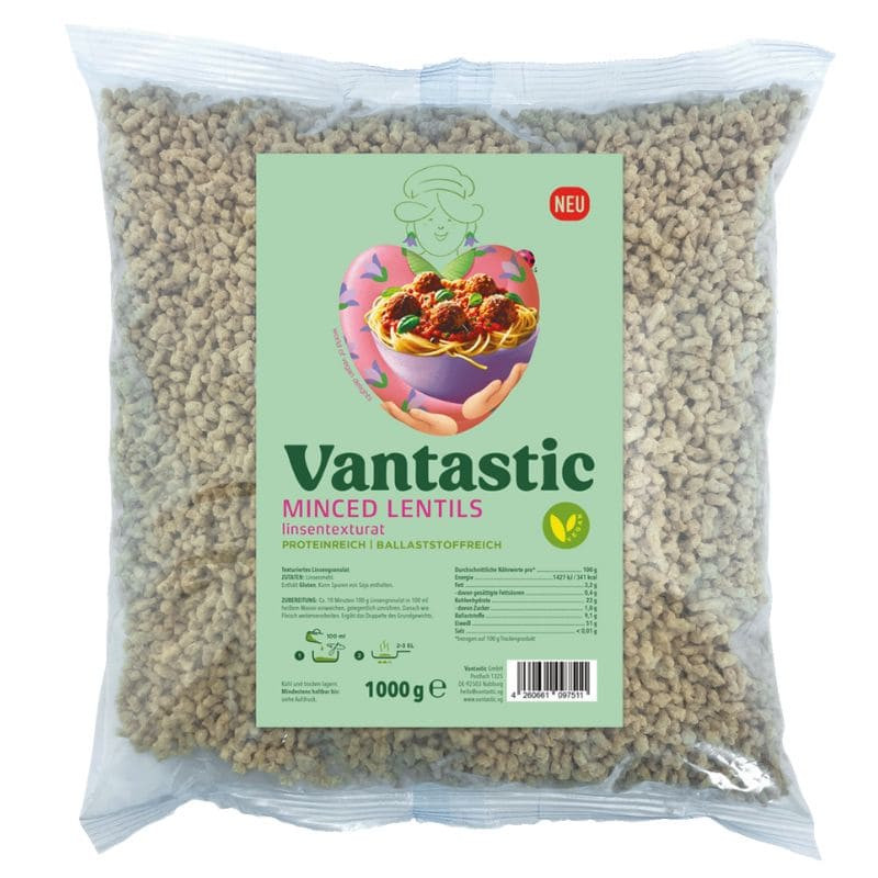 granulé de lentilles texturé vantastic foods 1kg
