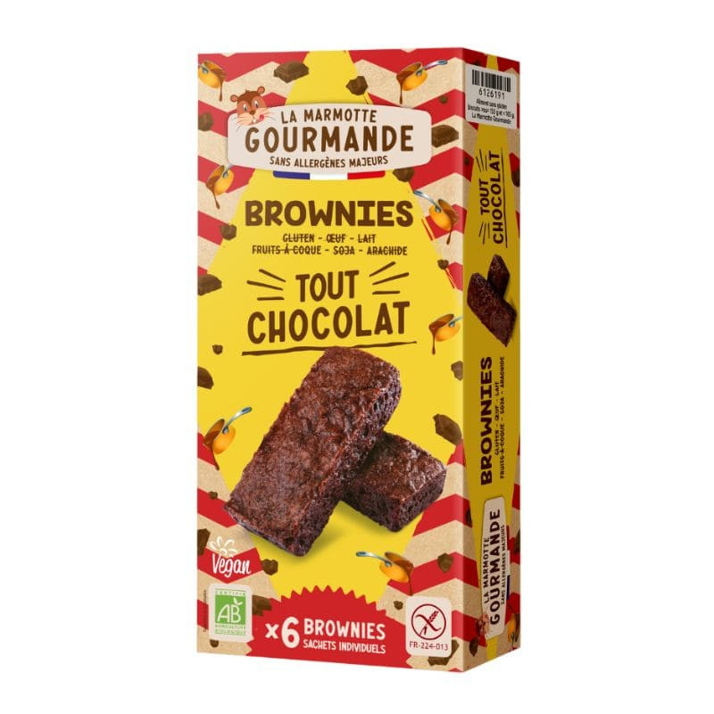 brownies tout chocolat la marmotte gourmande x6