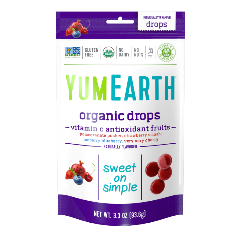 Bonbons Vegan et Bio - Grenade Fraise Myrtille & Cerise - YUMEARTH Bonbons Vegan et Bio - Grenade Fraise Myrtille & Cerise - YUMEARTH